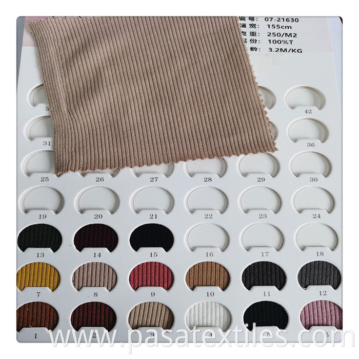 100% polyester ribbed knit fabric